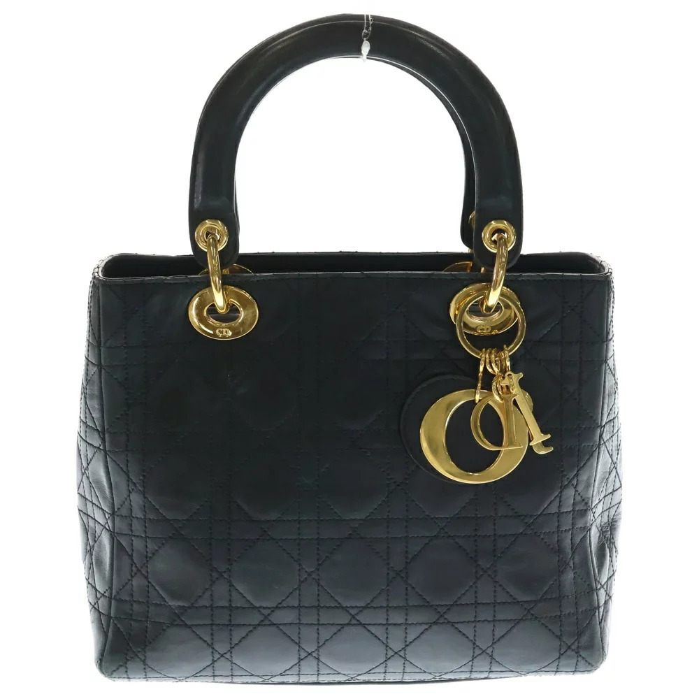 Christian Dior Lady handbag black leather